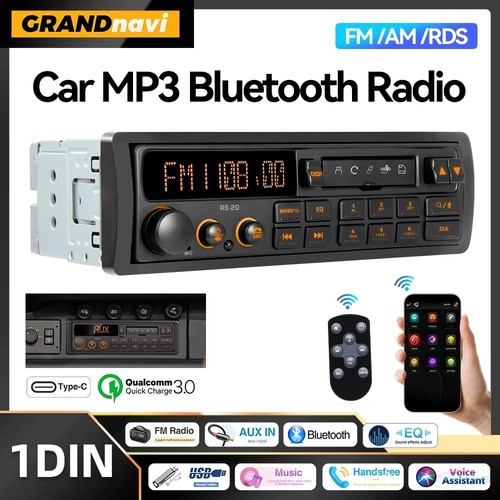 Retro mp3 car radio - car,
