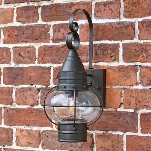 Solid antique brass ship light - solid,