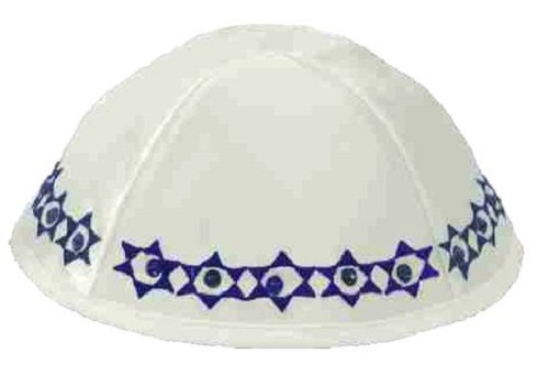 White satin kipah - 15,
