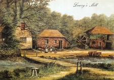 KEVIN PLATT PAINTINGS LAWRY'S MILL TOPOGRAPHICAL POSTCARD UNUSED V GD MINT