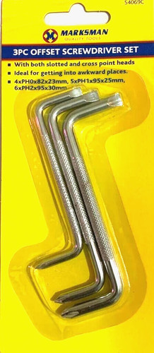 Off set screwdriver - set, x