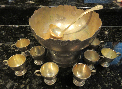 Rare silverplate punch bowl - silverplate,
