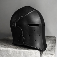 Medieval Black Crusader Helmet