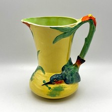 Art Deco Burleigh Ware Burgess & Leigh Colourful Kingfisher Large Jug Pitcher