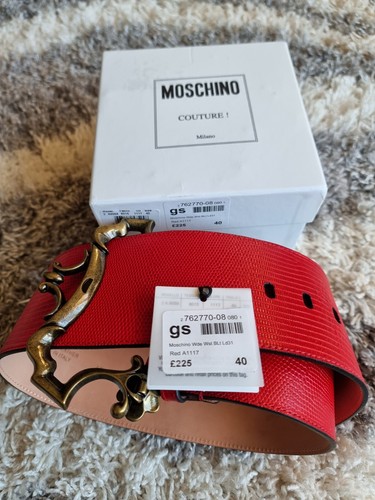 Moschino red wide rear belt - wide,