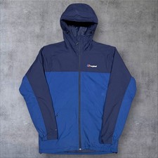 Mens Blue Berghaus Hydroshell Insulated Hooded Waterproof Jacket (Size L) S744