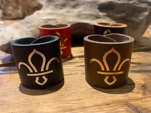 Leather scout woggle uk - leather,