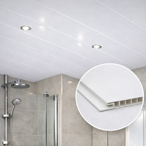 Gloss white pvc bathroom - white,