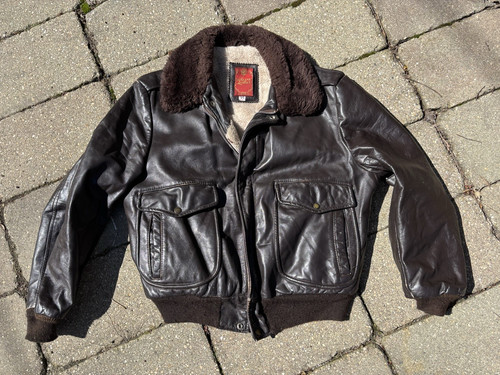 Vintage leather bomber - bomber, jacket
