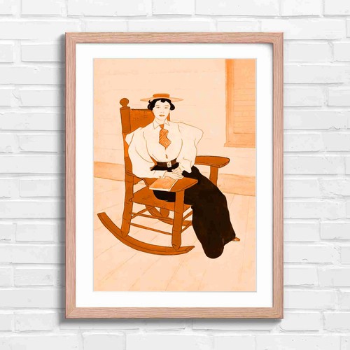 Women vintage rocking - vintage,