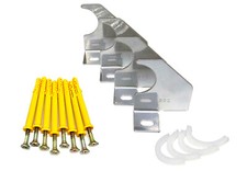 B&Z Universal Vertical Designer Radiator Wall Mount Brackets (Chrome) 