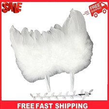 Baby Photo Props Angel Wings with Leaf Headband Soft White Newborn Photo Set