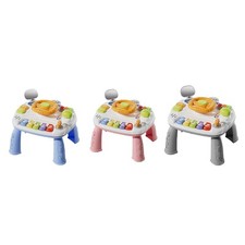 Musical Play Table with Steering Wheel And Rearview Mirrors for Children