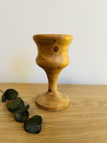 Hand turned wooden goblet - turned, vase