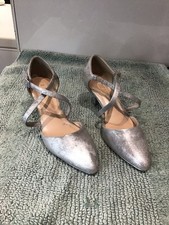 Silver Flapper Style Shoe