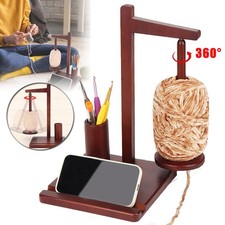Crochet Yarn Holder Magnetic Arts Crafts Wool Feeder Wooden Knitting Spindle