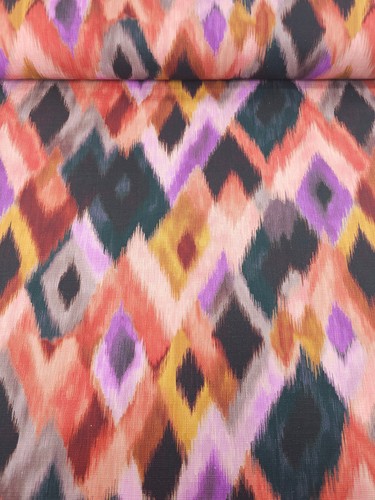 Abstract ikat blur canvas - abstract,