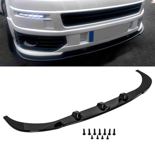 Gloss black front bumper - front,