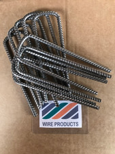  Steel Pegs U Pins  Turf Reinforcement Grass Protection Mesh Mat Fixings