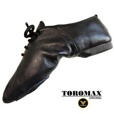 JAZZ DANCE SHOES GIRLS BLACK LEATHER DANCE SHOES SPLIT SOLE Irish Pump Hard Jig