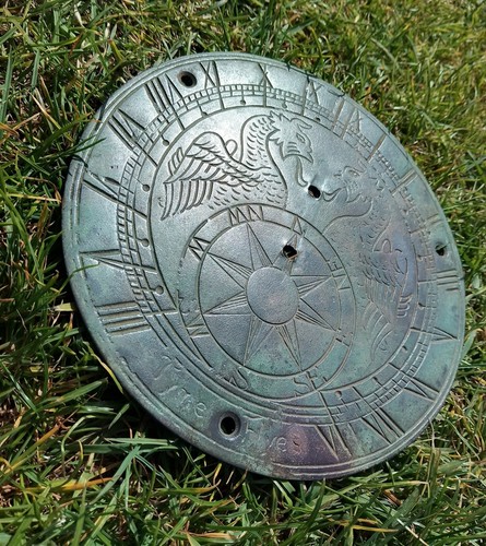 Bronze vintage sun dial for - vintage,
