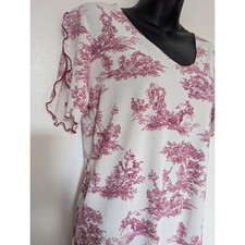 Vintage Y2K Toile De Jouy pink