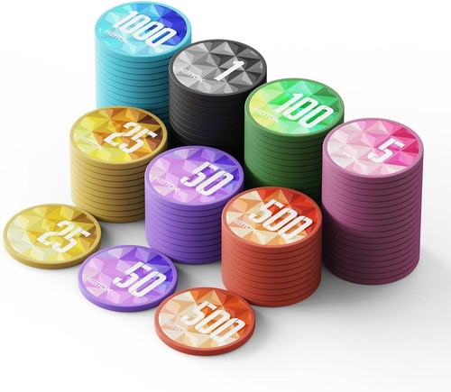 100 piece poker chips - set, with