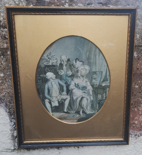 Original antique print - print, in
