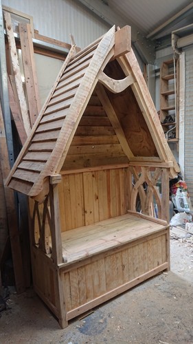 Handcrafted garden arbour seat - garden,