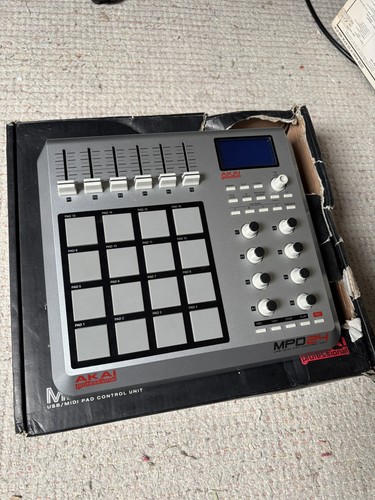 Boxed akai mpd24 midi drum - boxed,