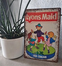 Lyons Maid Tin Wall Sign 8x12"
