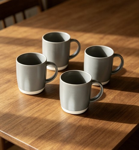 Bisque grey mugs - grey, 4