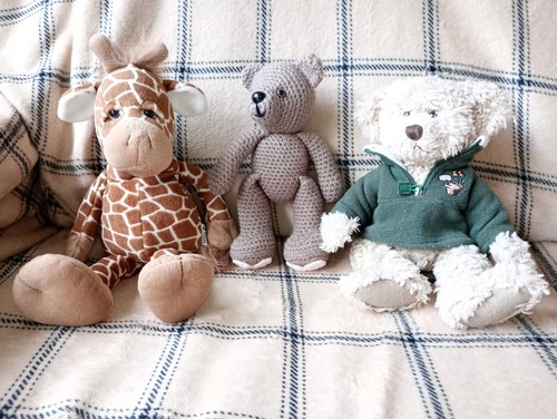 Teddy bears and giraffe - teddy,