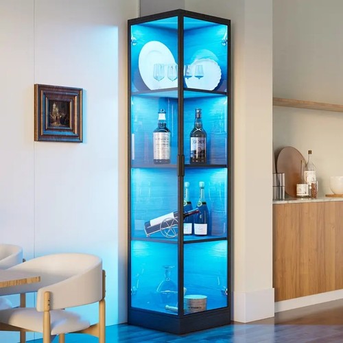 Corner glass display cabinet - corner,