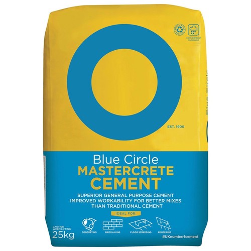 Blue circle mastercrete cement - blue,