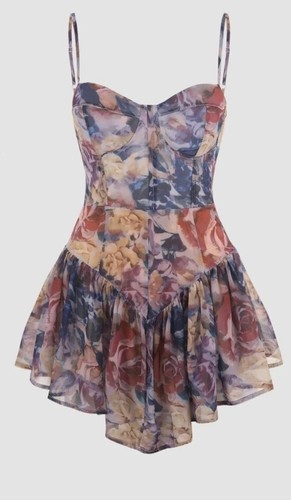 Blue corset dress - blue,