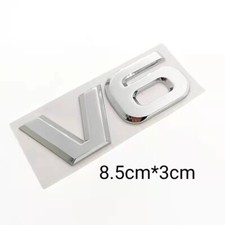 Logo Emblems V6 3D Chrome Metal