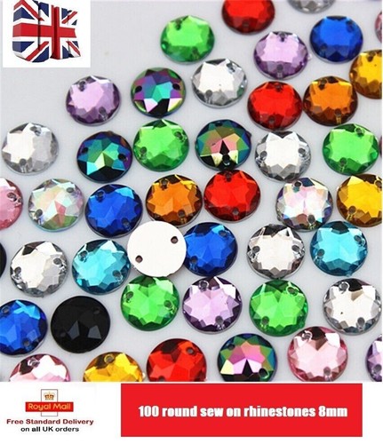100 mixed round sew - 100,