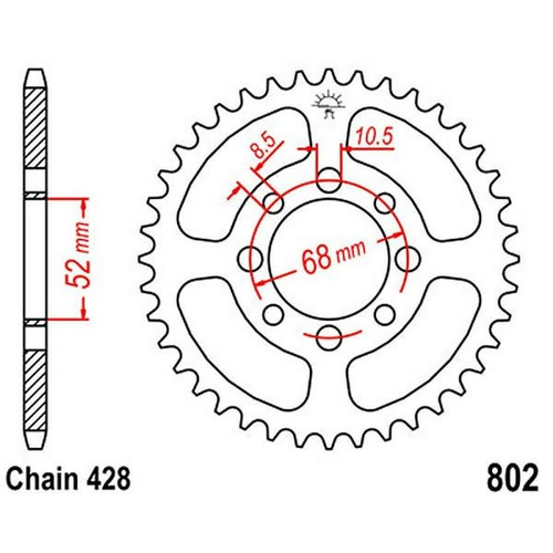 Jtr802 crown 50 teeth - crown,