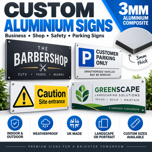 Aluminium composite sign - aluminium,