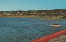 Boating on the Bay of Le Bic in Scenic Quebec Canada Chrome Vintage Post Card