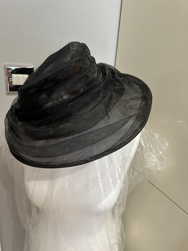 Vintage black formal hat - vintage,