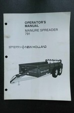 Sperry New Holland Manure Spreader 791 Operator's Manual Guide