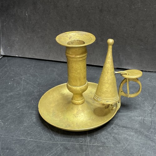 Antique brass chamberstick - antique,