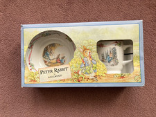 Wedgwood Peter Rabbit Christening Gift Set With Decorative Mug & Bowl