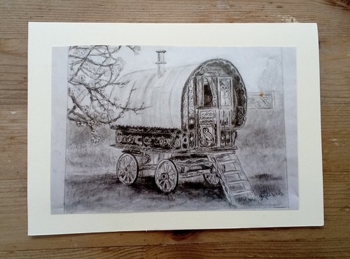 Greeting card gypsy wagon from - gypsy,
