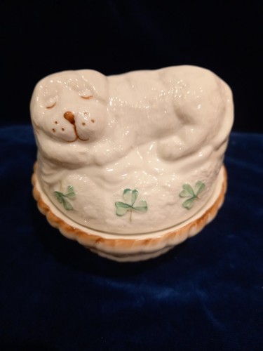 Belleek china puppy dog - belleek,