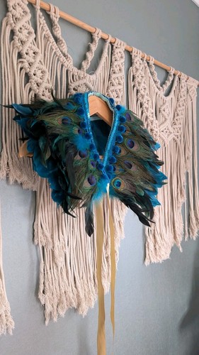Blue fantasy feather costume - fantasy,
