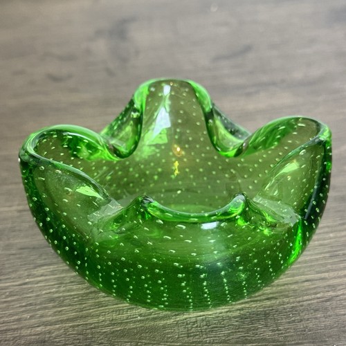 Vintage green art glass - green,