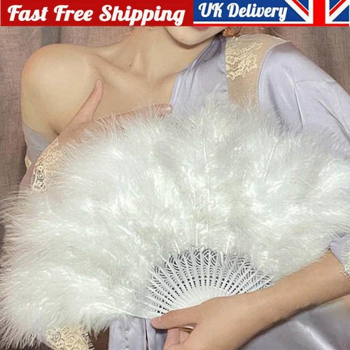 20s feather fan handheld - feather,